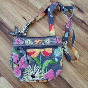 Jazzy Blooms Little Flap Hipster Crossbody Bag Excellent Condition